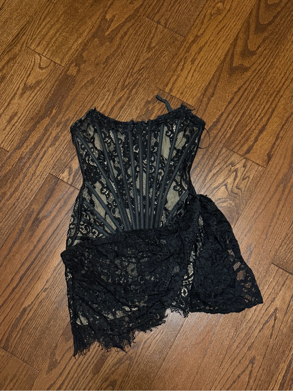 Heiress The Lace Corset Mini Dress - Black - Picture 2 of 6